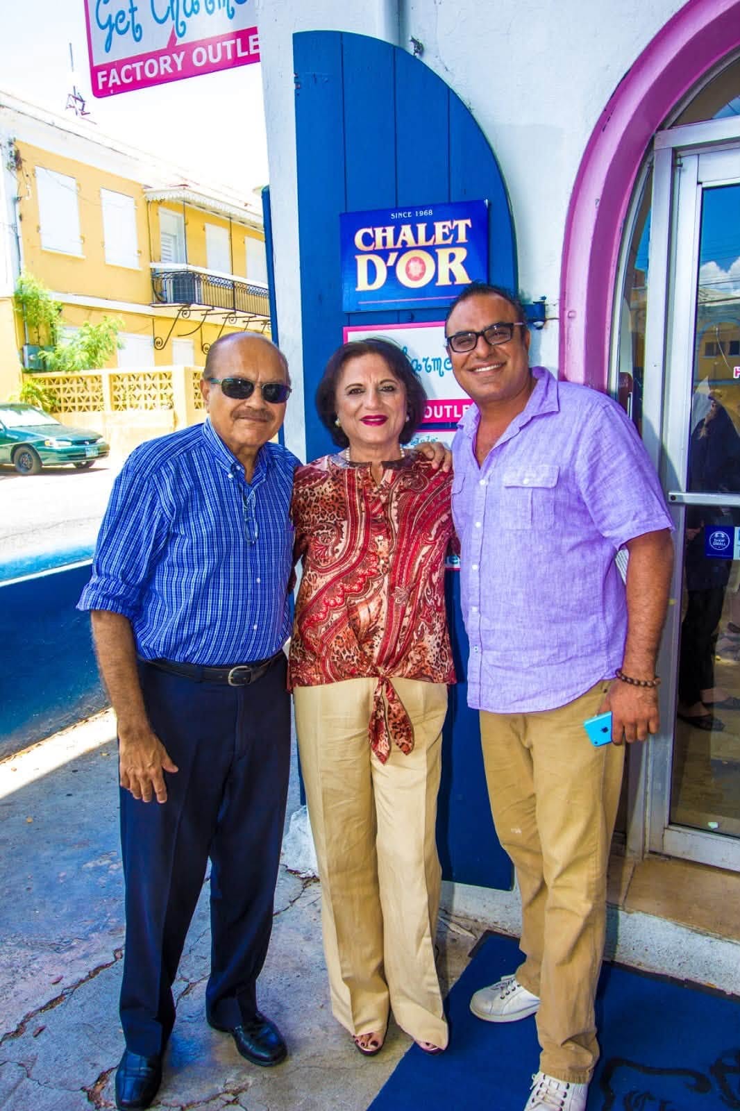 Chalet D'Or family portrait outside the store